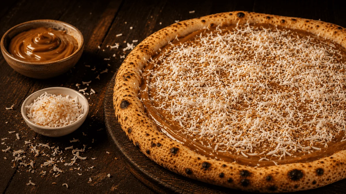 Pizza Dulce Coco artesanal — Crosté Pizzaria, Grajaú, Zona Norte do Rio de Janeiro